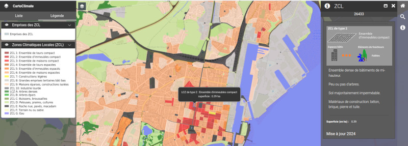 Visualisation des Zones Climatiques Locales