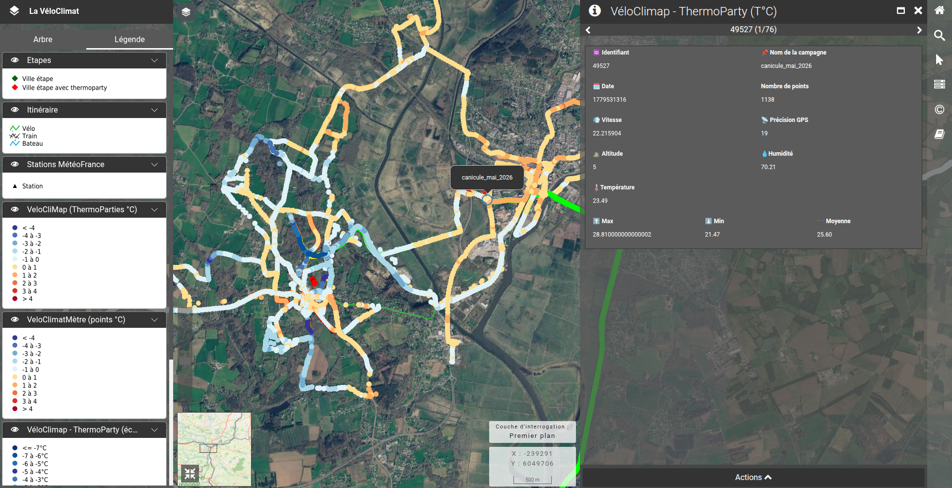 Cartographie des mesures